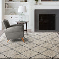 SORTON RUG - WOOL - IVORY/CHARCOAL - HANDWOVEN