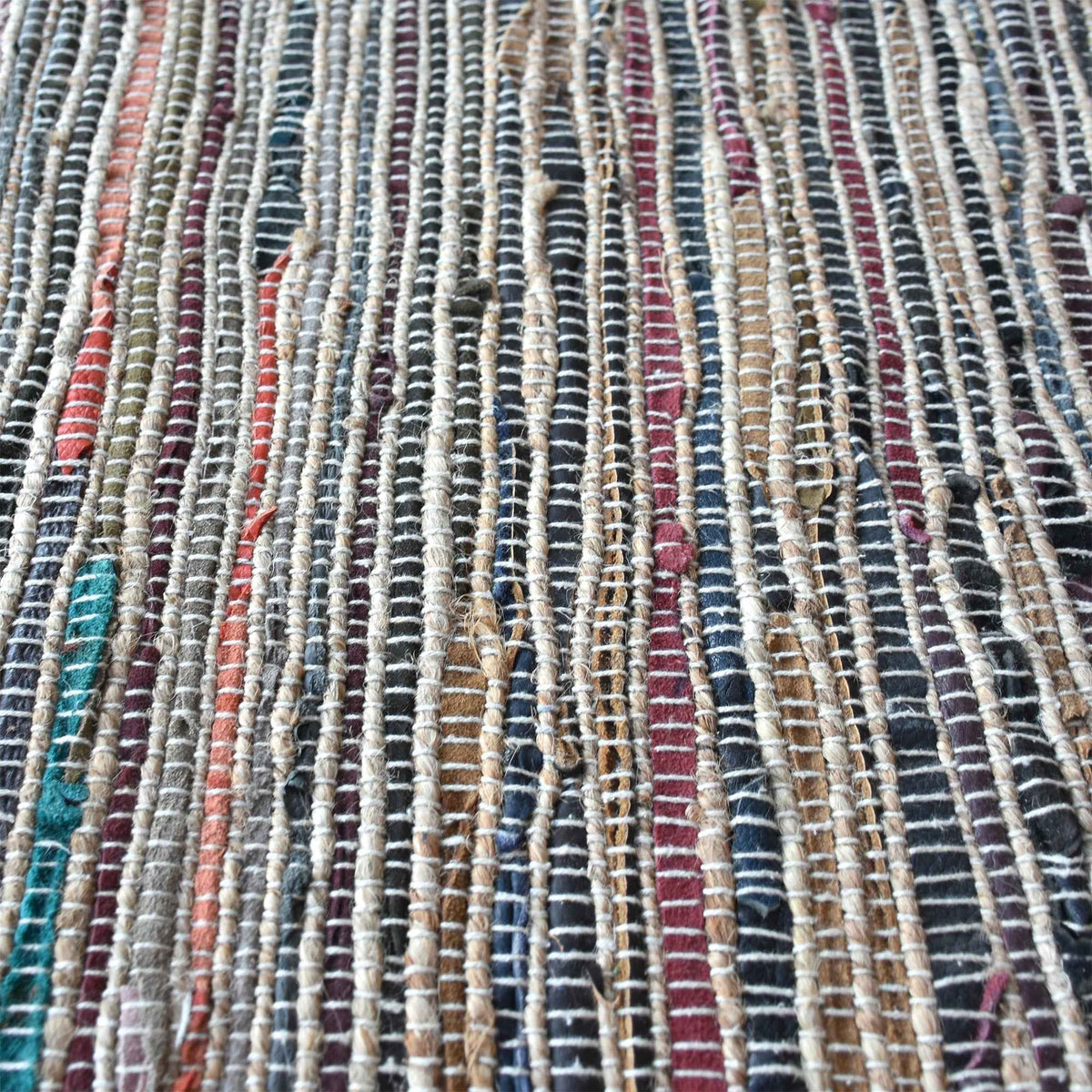 SPICA RUG - RECYLED LEATHER/ HEMP