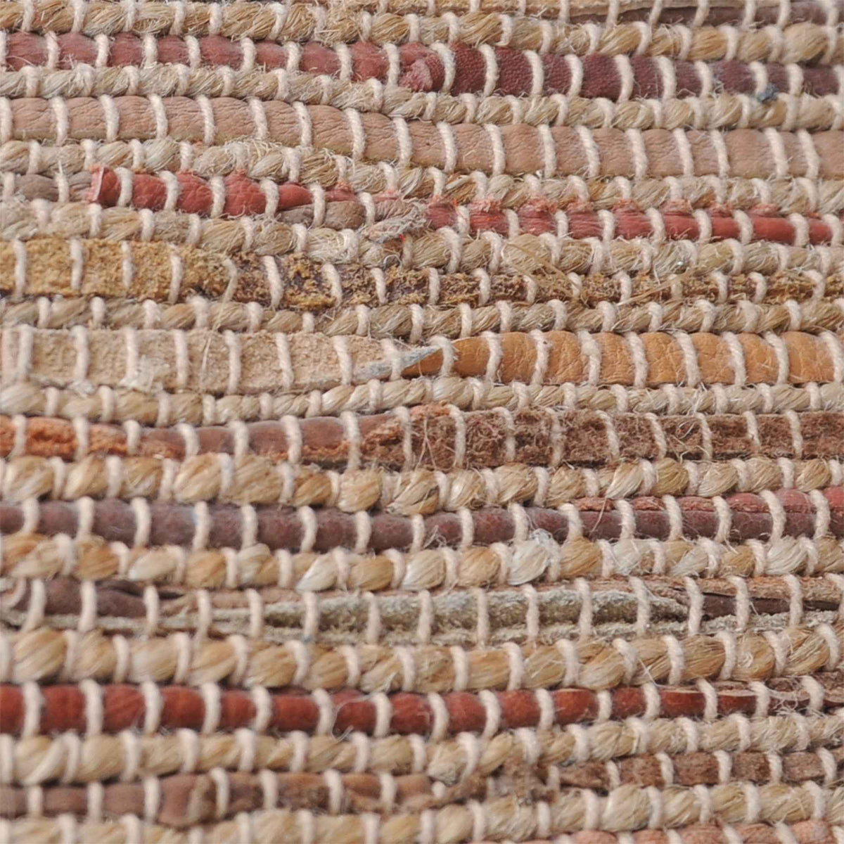 SPICA RUG - RECYLED LEATHER/ HEMP