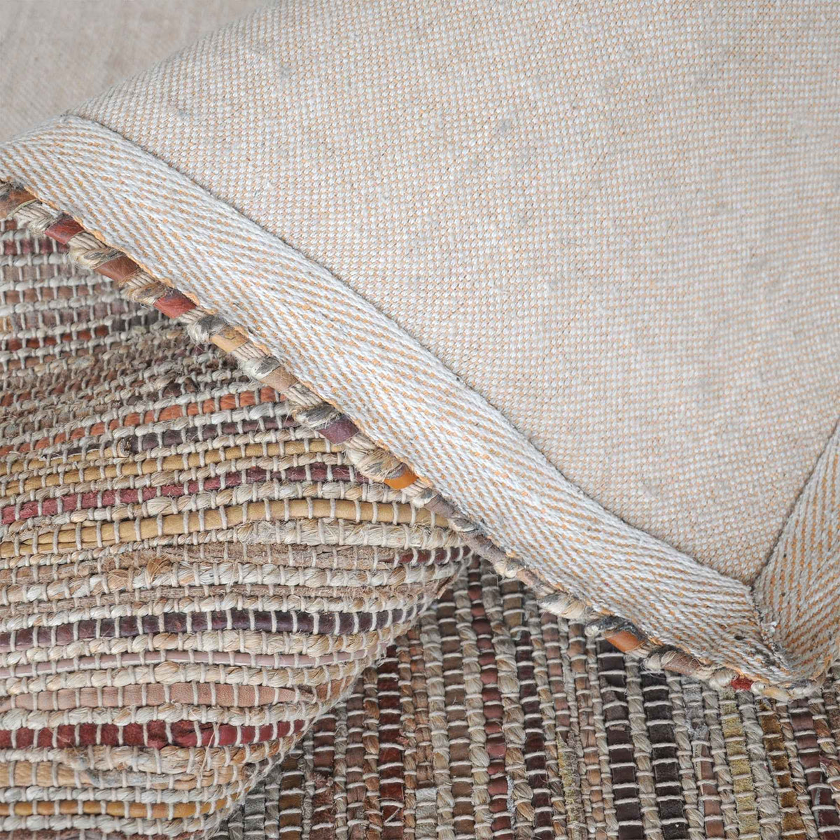 SPICA RUG - RECYLED LEATHER/ HEMP