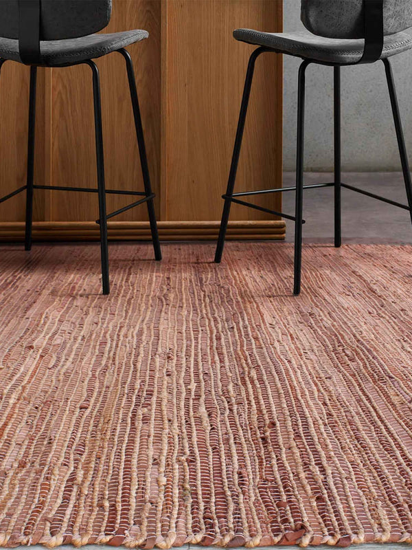SPICA RUG - RECYLED LEATHER/ HEMP