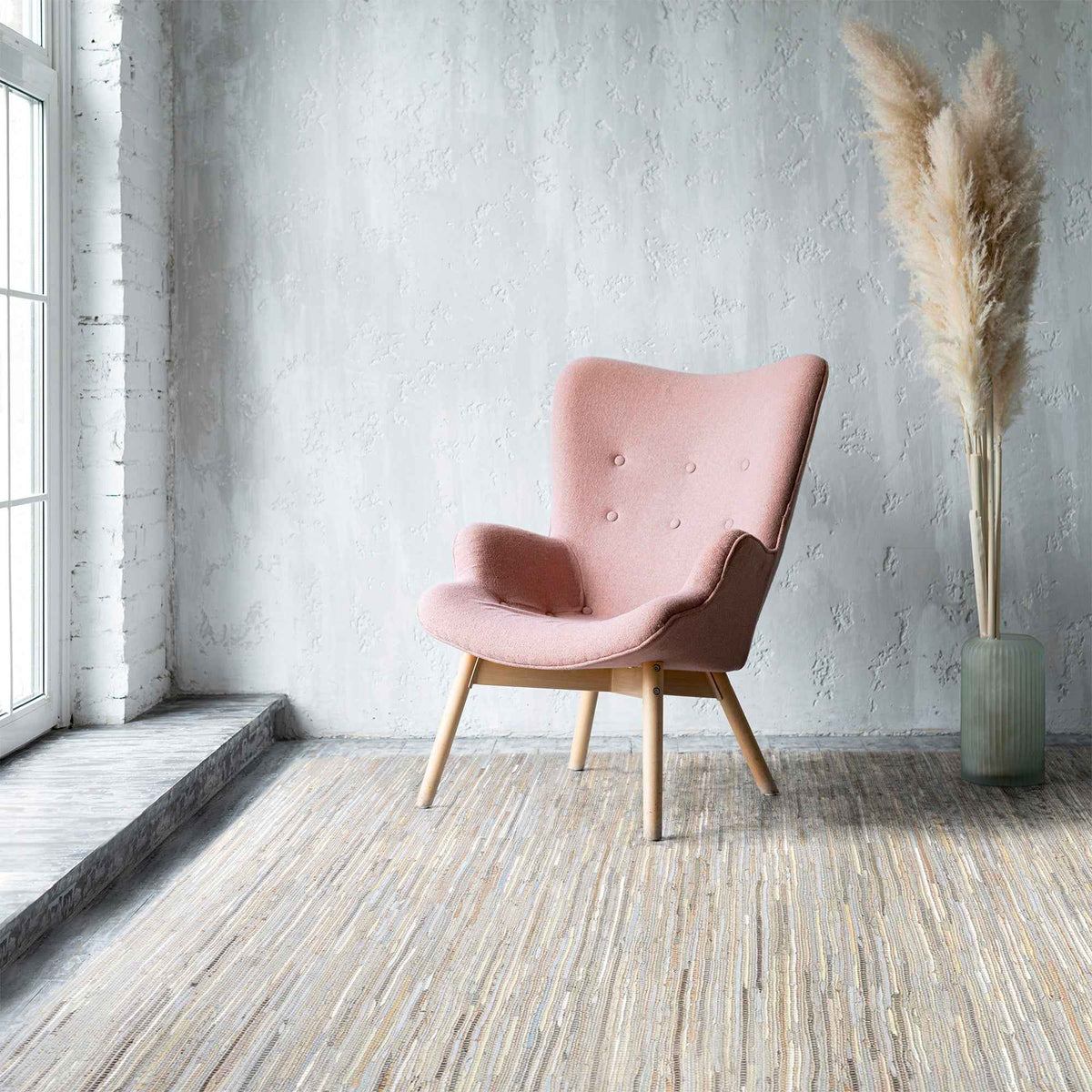 SPICA RUG - RECYLED LEATHER/ HEMP