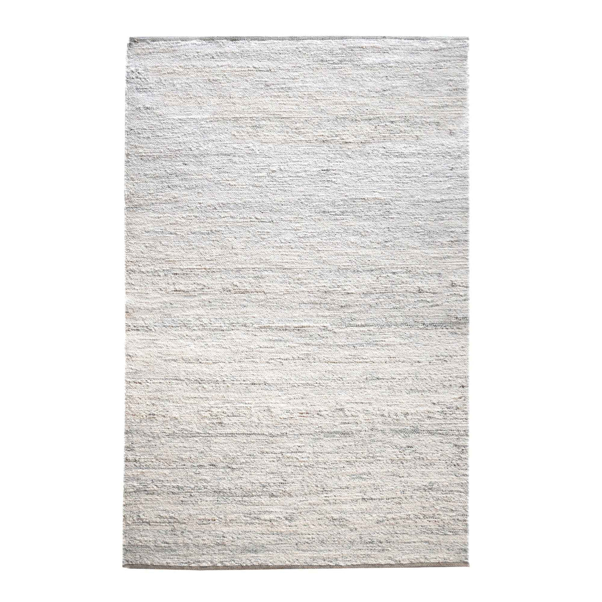 Monolith & Heart Sunland Hand-Woven Wool & Hemp Rug, Natural White & Grey