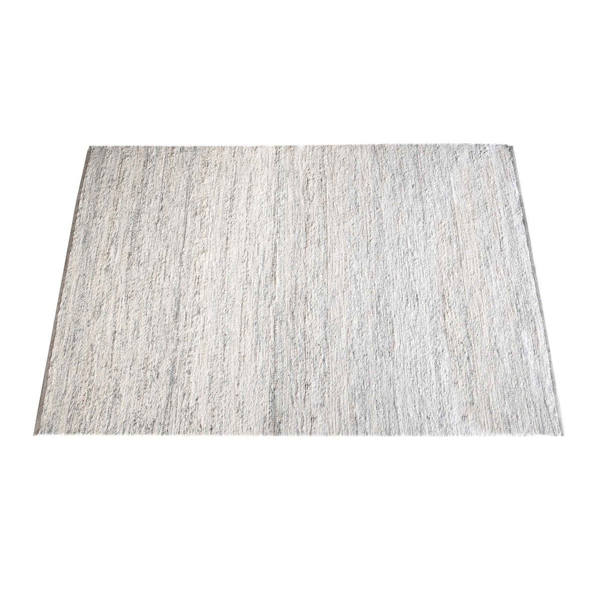 Monolith & Heart Sunland Hand-Woven Wool & Hemp Rug, Natural White & Grey