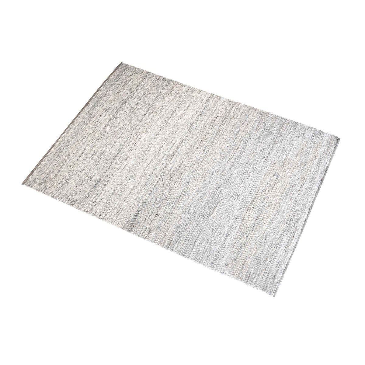 Monolith & Heart Sunland Hand-Woven Wool & Hemp Rug, Natural White & Grey