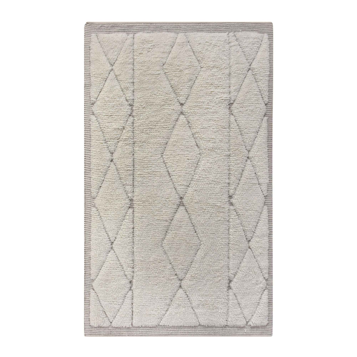 Monolith & Heart Sweden Hand-Woven New Zealand Wool Rug, Natural White