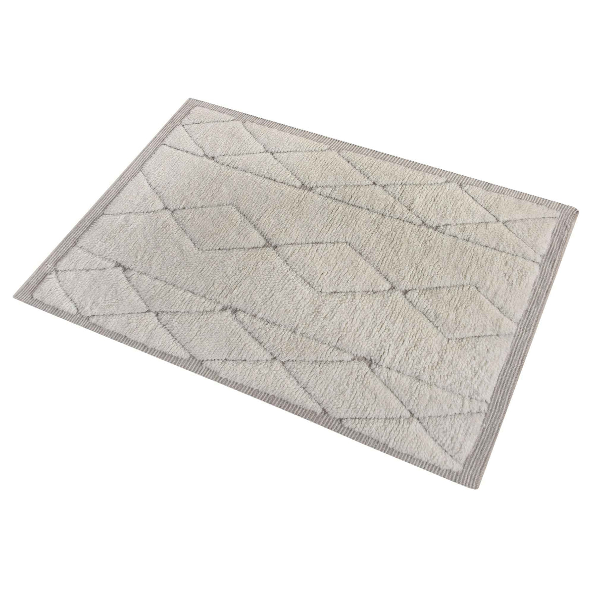 Monolith & Heart Sweden Hand-Woven New Zealand Wool Rug, Natural White