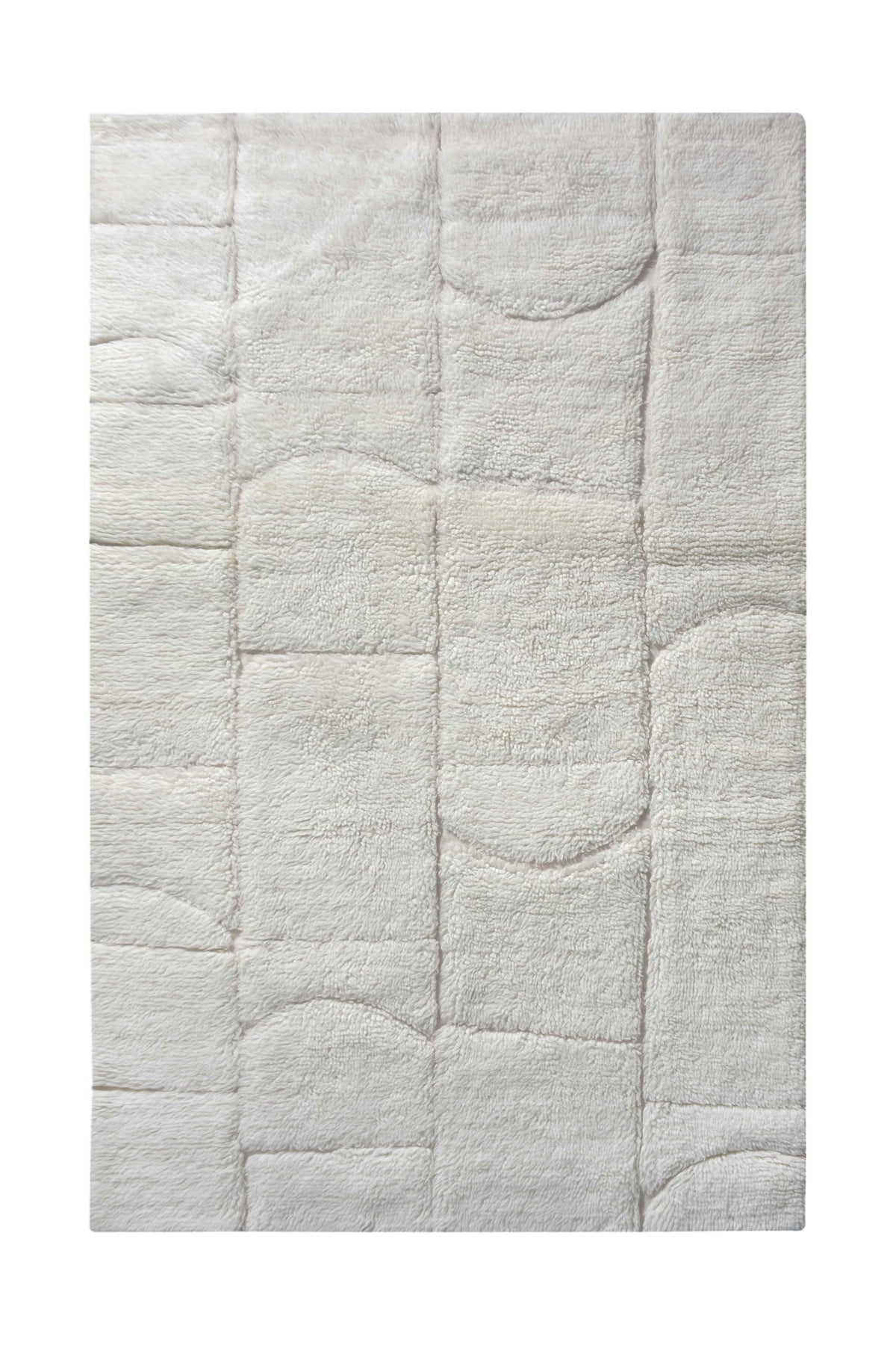 Monolith & Heart Syanno Table-Tufted New Zealand Wool Rug, Ivory