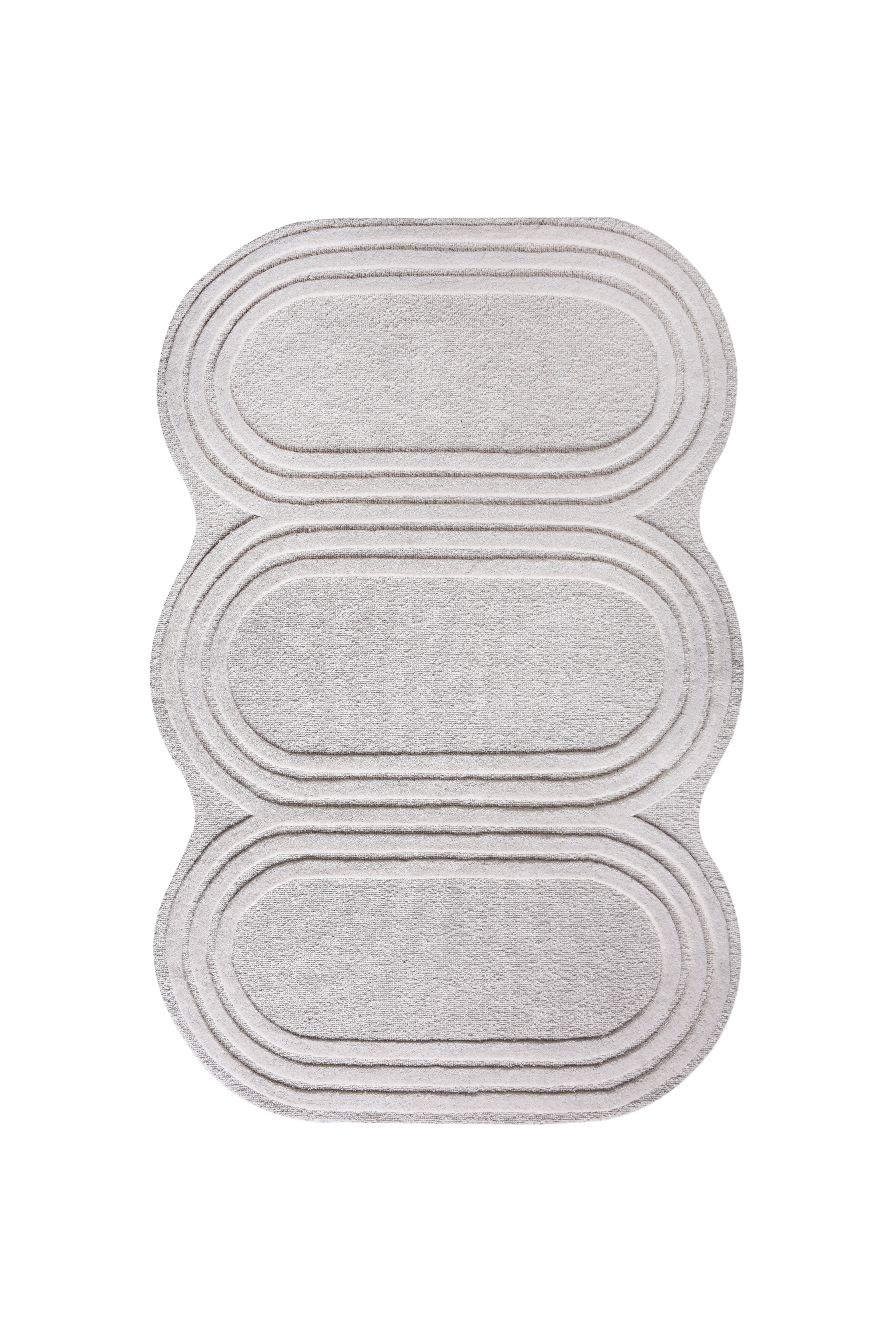 TAGUAI-II RUG - IVORY - HAND WOVEN, OVER TUFTED - WOOL
