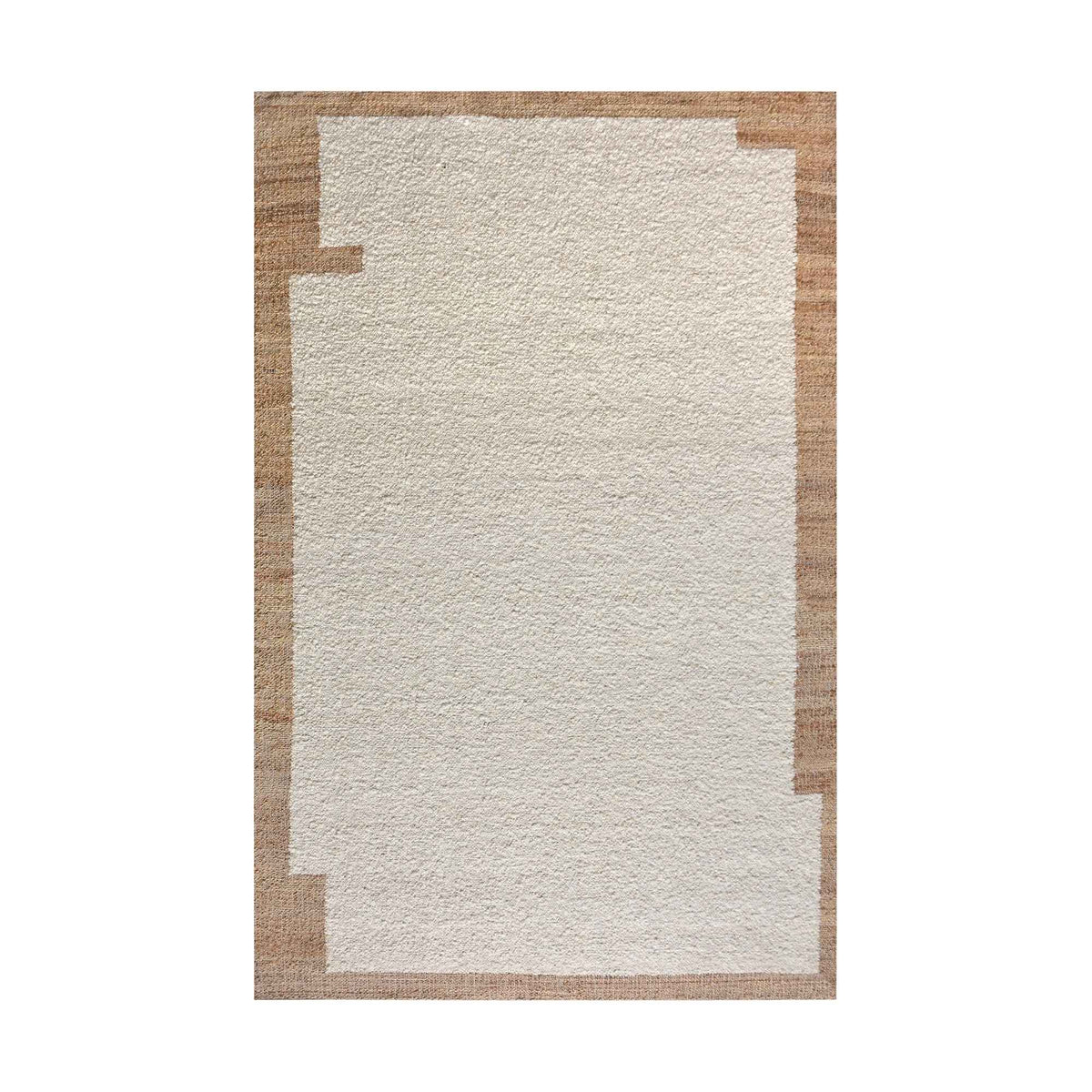 Monolith & Heart Tisovnik Hand-Woven New Zealand Wool & Jute Rug, Natural & Ivory