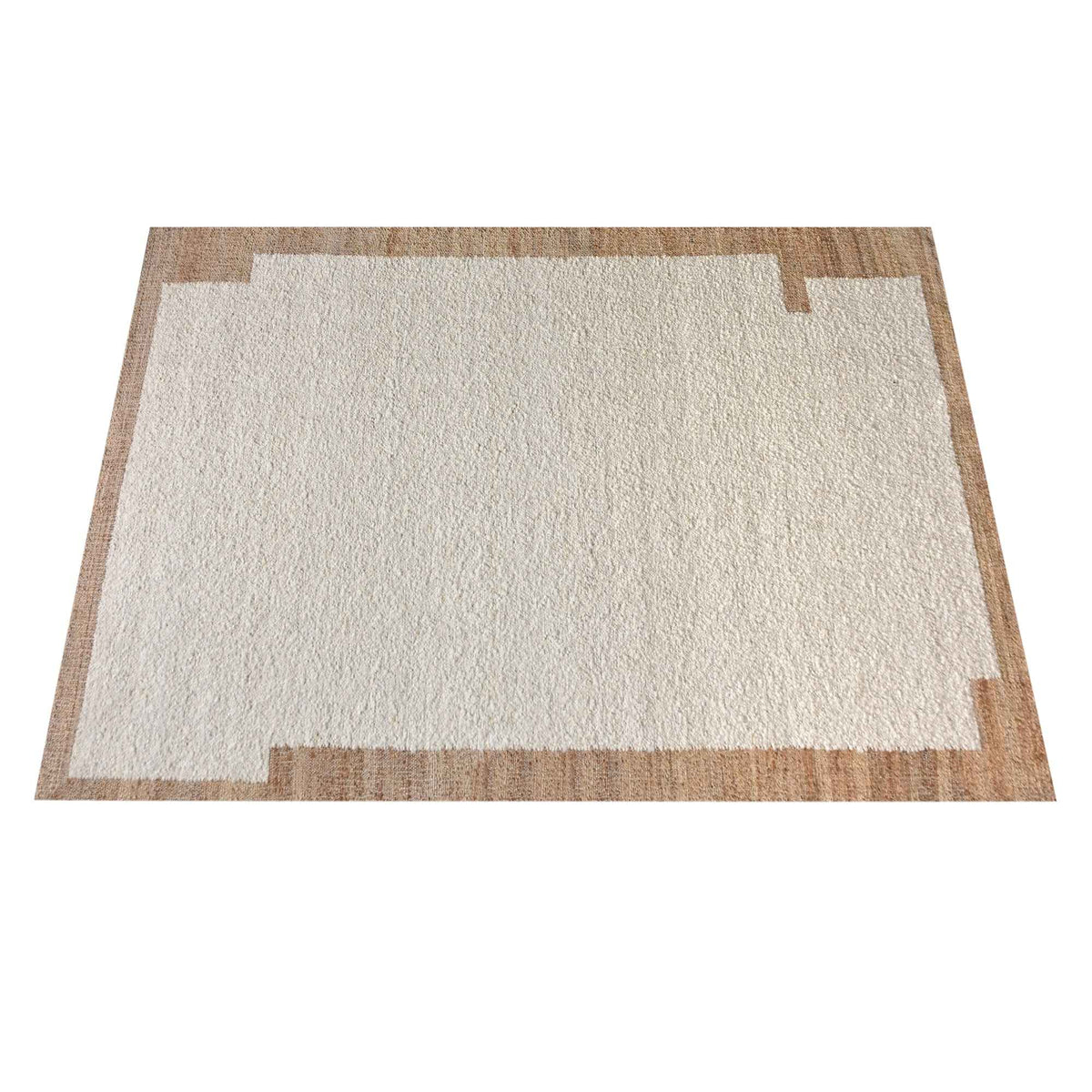Monolith & Heart Tisovnik Hand-Woven New Zealand Wool & Jute Rug, Natural & Ivory