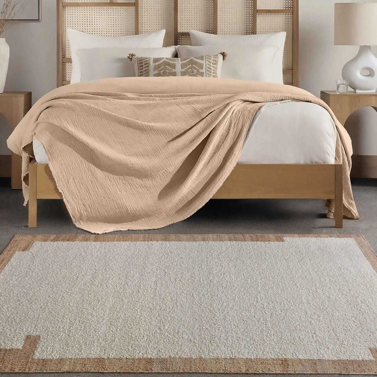 Monolith & Heart Tisovnik Hand-Woven New Zealand Wool & Jute Rug, Natural & Ivory