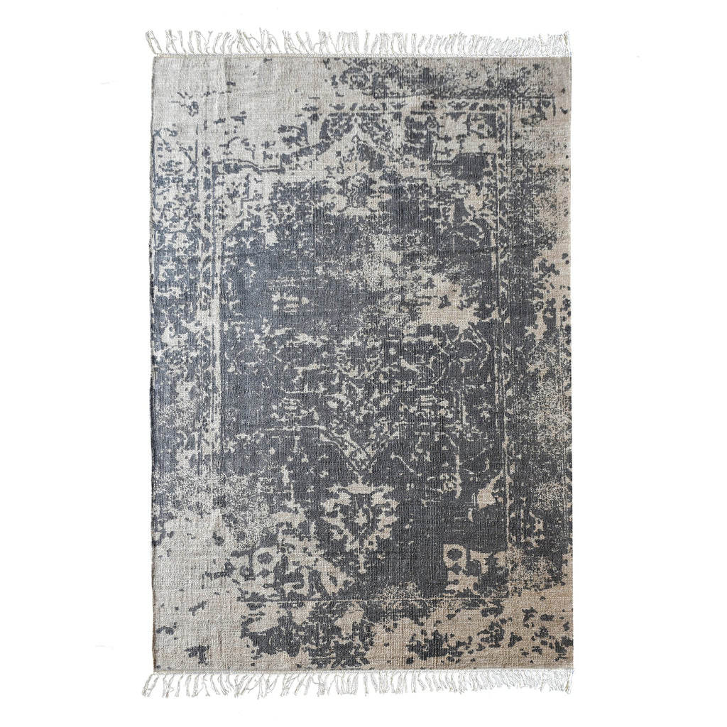 Area Rug, Bedroom Rug, Living Room Rug, Living Area Rug, Indian Rug, Office Carpet, Office Rug, Shop Rug Online, Hemp, Cotton, Printed, Grey, Natural, Pitloom, Flat Weave, Abstract