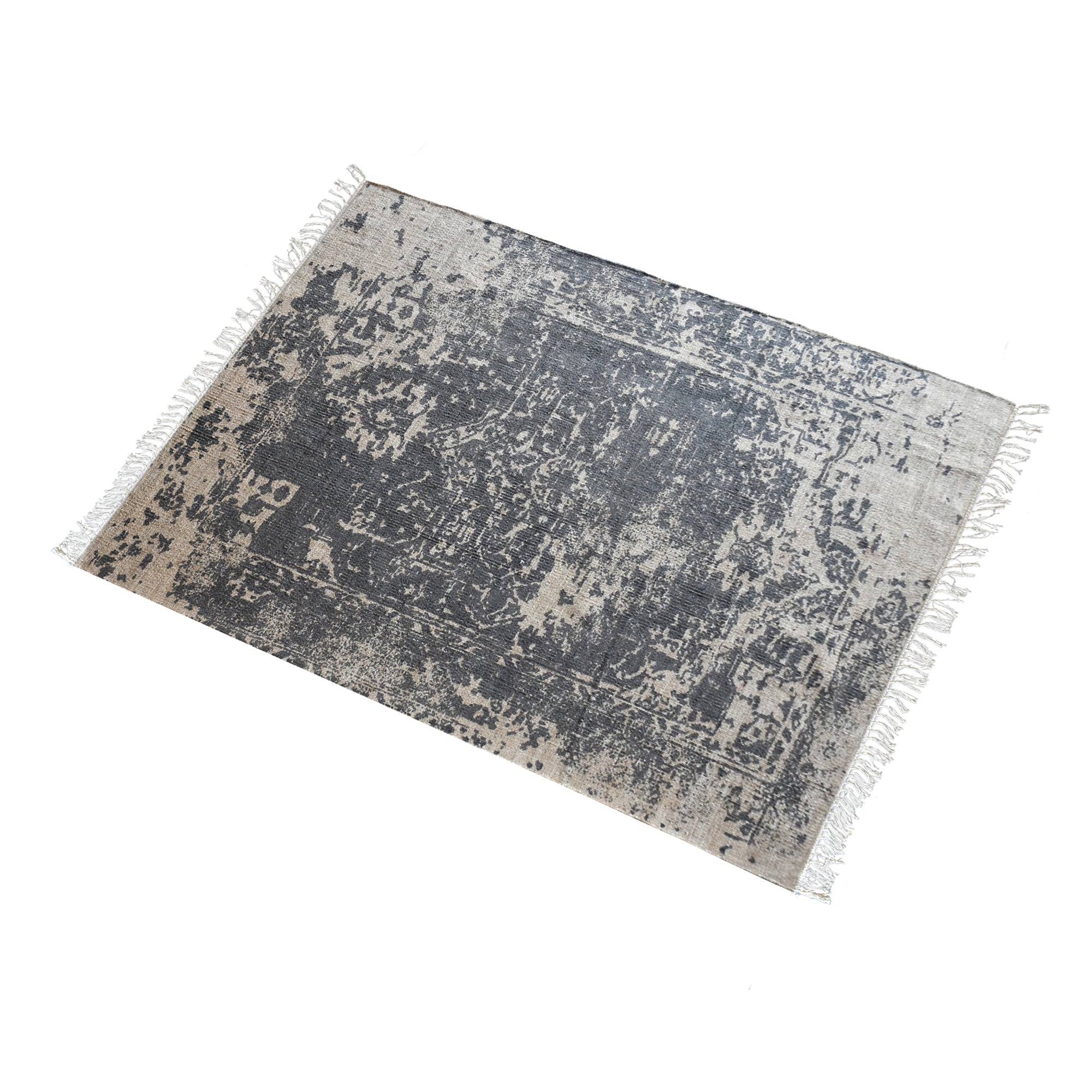 Area Rug, Bedroom Rug, Living Room Rug, Living Area Rug, Indian Rug, Office Carpet, Office Rug, Shop Rug Online, Hemp, Cotton, Printed, Grey, Natural, Pitloom, Flat Weave, Abstract