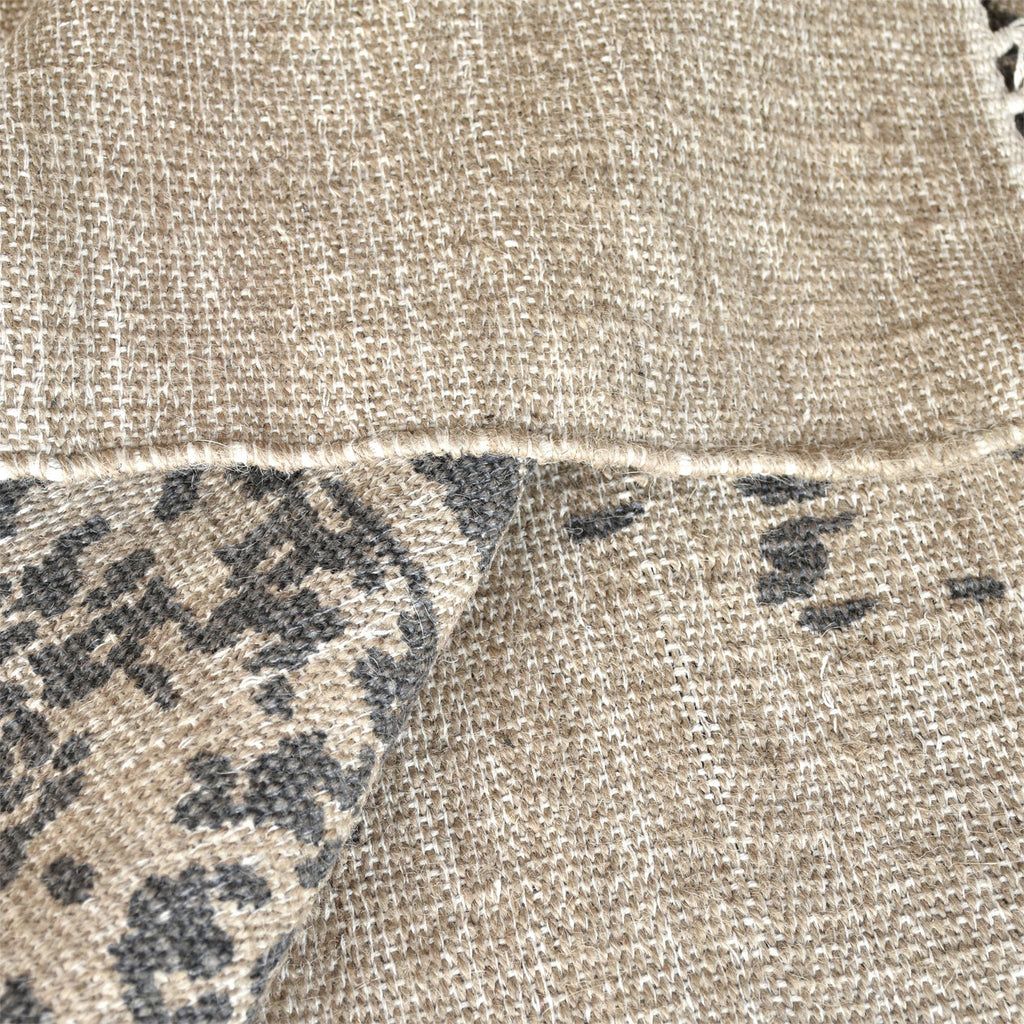 Area Rug, Bedroom Rug, Living Room Rug, Living Area Rug, Indian Rug, Office Carpet, Office Rug, Shop Rug Online, Hemp, Cotton, Printed, Grey, Natural, Pitloom, Flat Weave, Abstract