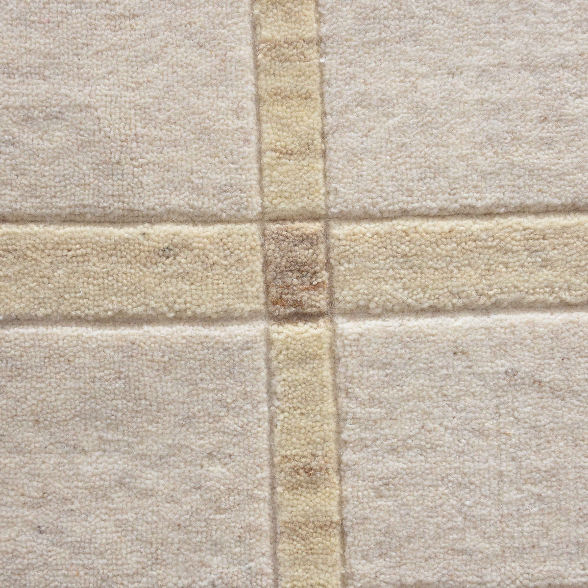 Monolith & Heart Vimma Handwoven Wool Rug in Ivory/Beige, Multiple Sizes