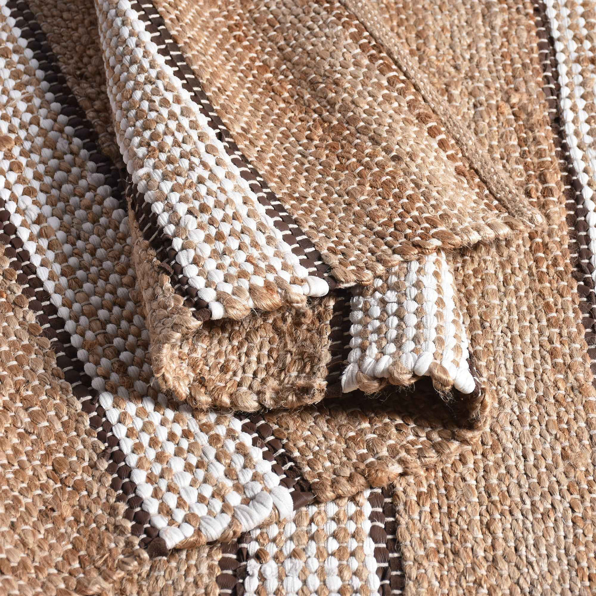 VINIUS RUG -  HEMP/ LEATHER/ POLYESTER