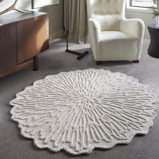 ASKART RUG - IVORY - HAND TUFTED - WOOL