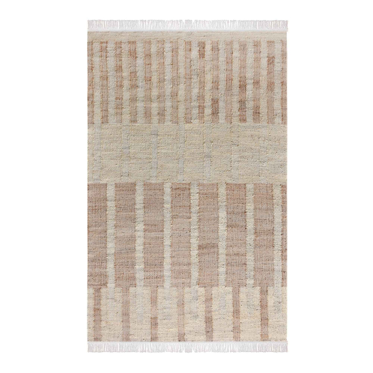 Monolith & Heart Belconnen Hand-Woven Jute & Wool Rug, Natural & Ivory