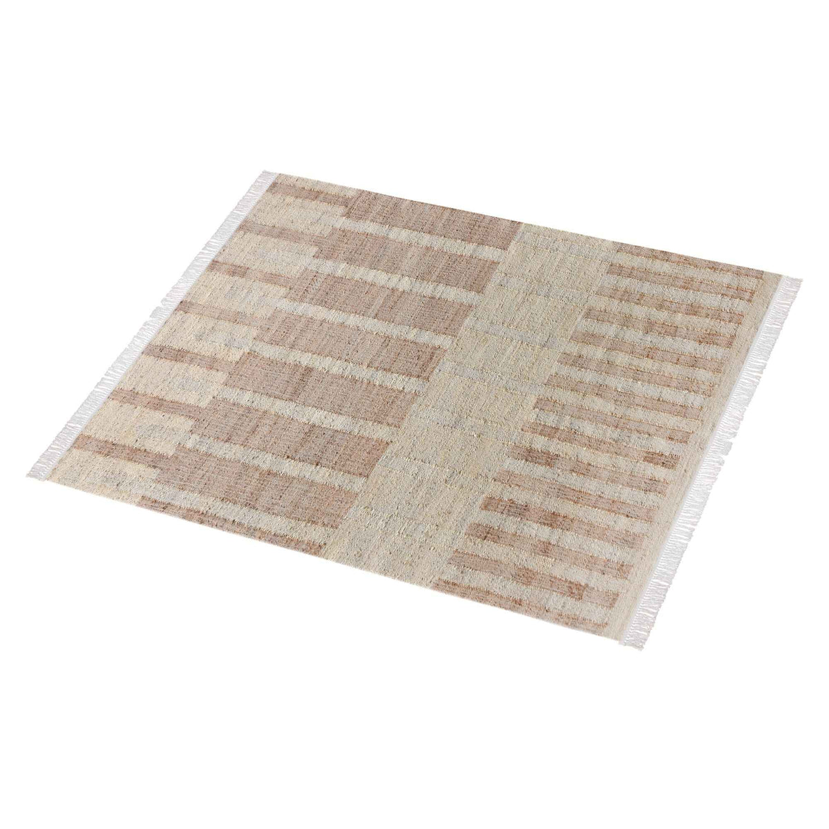 Monolith & Heart Belconnen Hand-Woven Jute & Wool Rug, Natural & Ivory