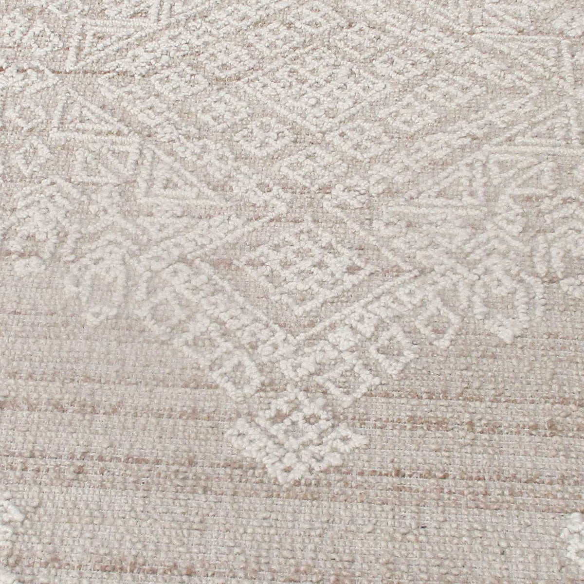 Monolith & Heart Bershad Hand-Woven & Over-Tufted Wool Rug, Natural White & Beige