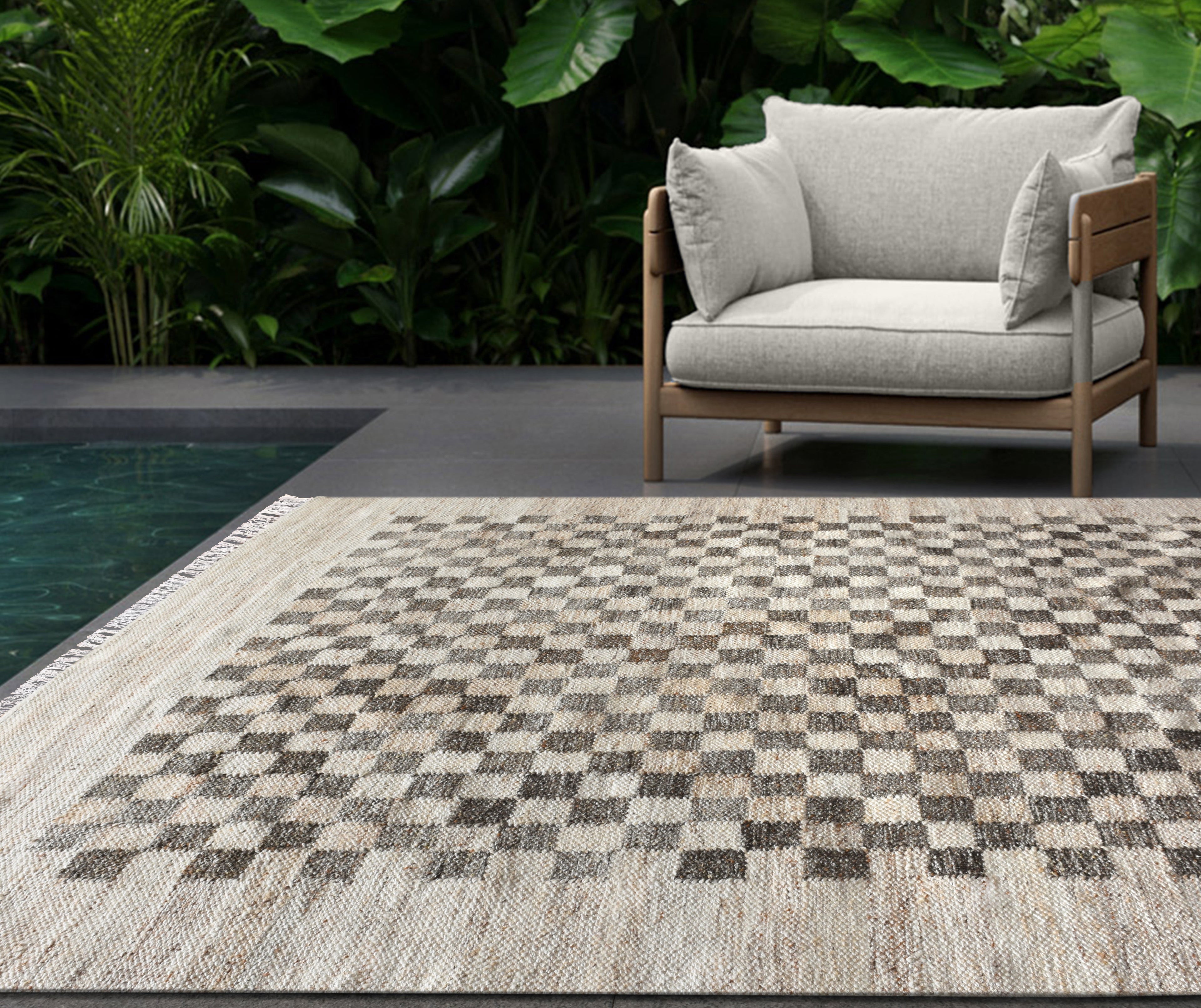 FENNEY RUG - BEIGE/GREY - PUNJA KELIM - PET