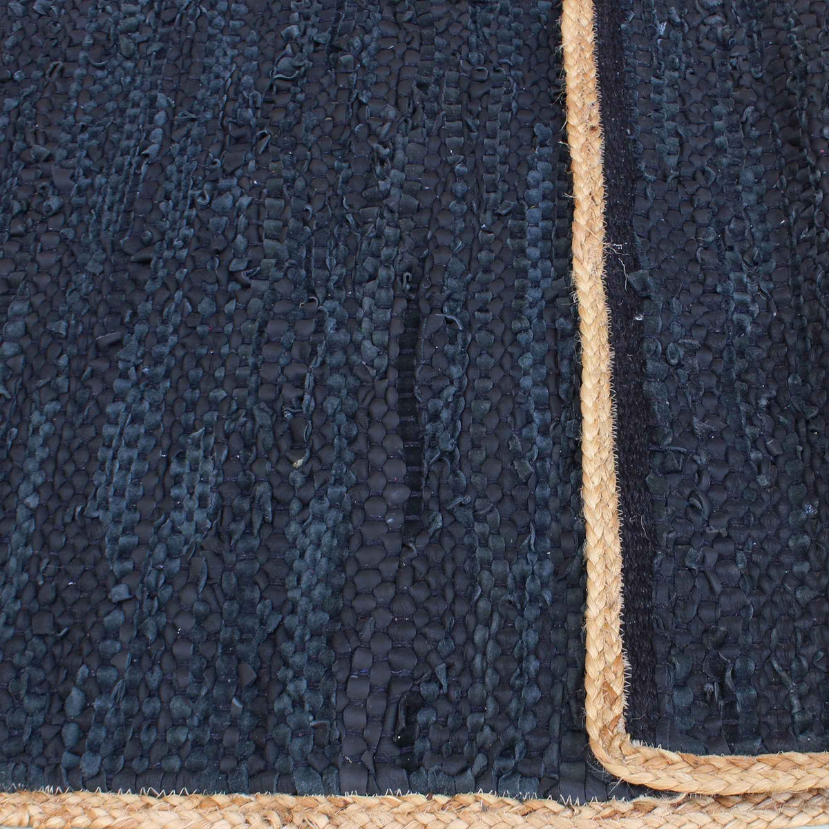 JACMEL RUG - HEMP/ LEATHER