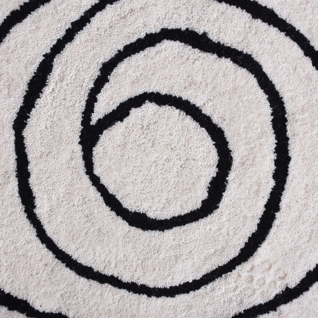 MELUR RUG - IVORY/CHARCOAL - HAND TUFTED - WOOL