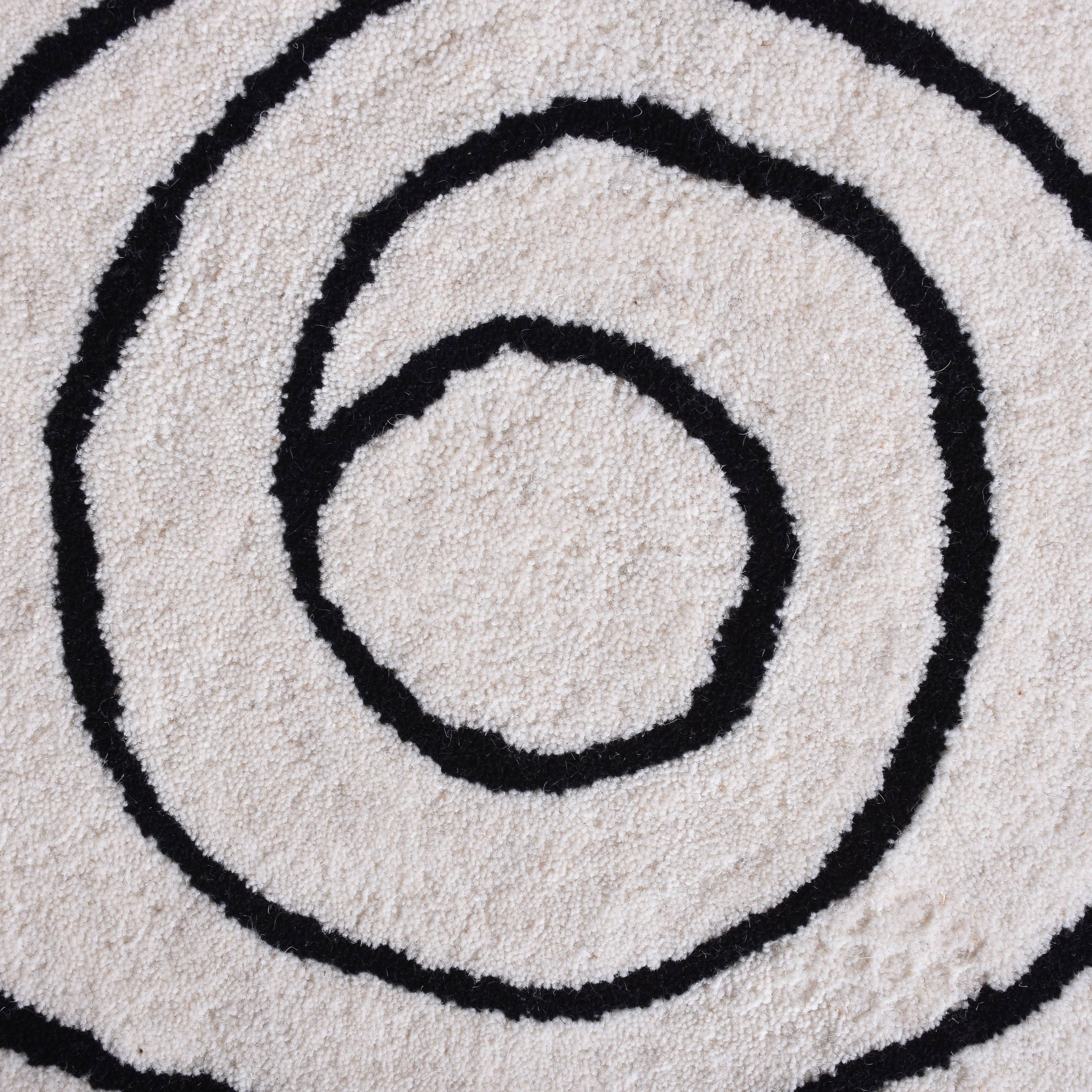 MELUR RUG - IVORY/CHARCOAL - HAND TUFTED - WOOL