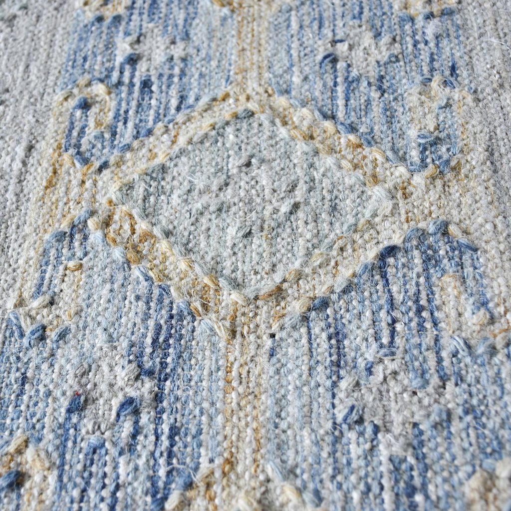 Area Rug, Bedroom Rug, Living Room Rug, Living Area Rug, Indian Rug, Office Carpet, Office Rug, Shop Rug Online, Jute, Wool, Beige, Blue, Punja, Flat Weave, tribal