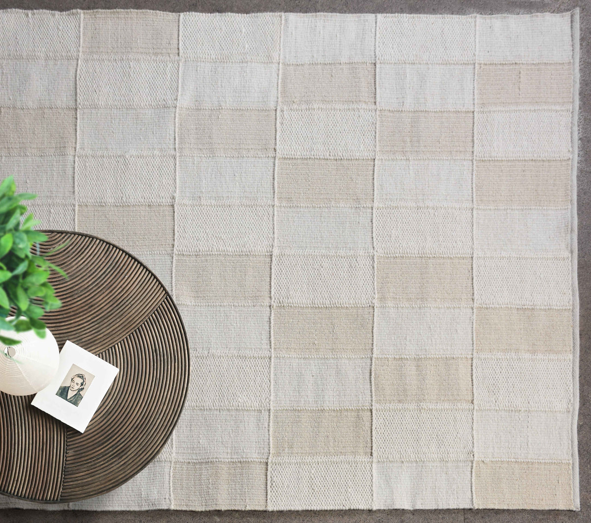 RABACCA RUG - IVORY - HAND WOVEN - WOOL
