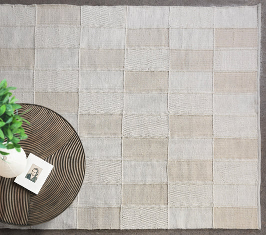 RABACCA RUG - IVORY - HAND WOVEN - WOOL