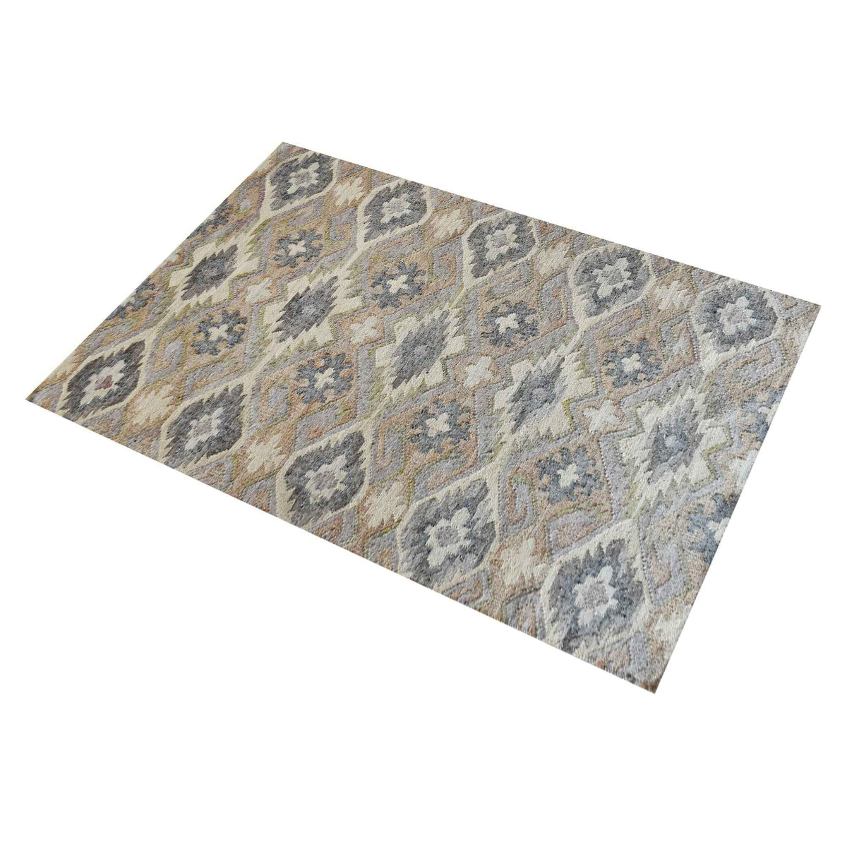 Monolith & Heart Tridell Hand-Woven Felted Wool & Hemp Rug, Natural & Multi