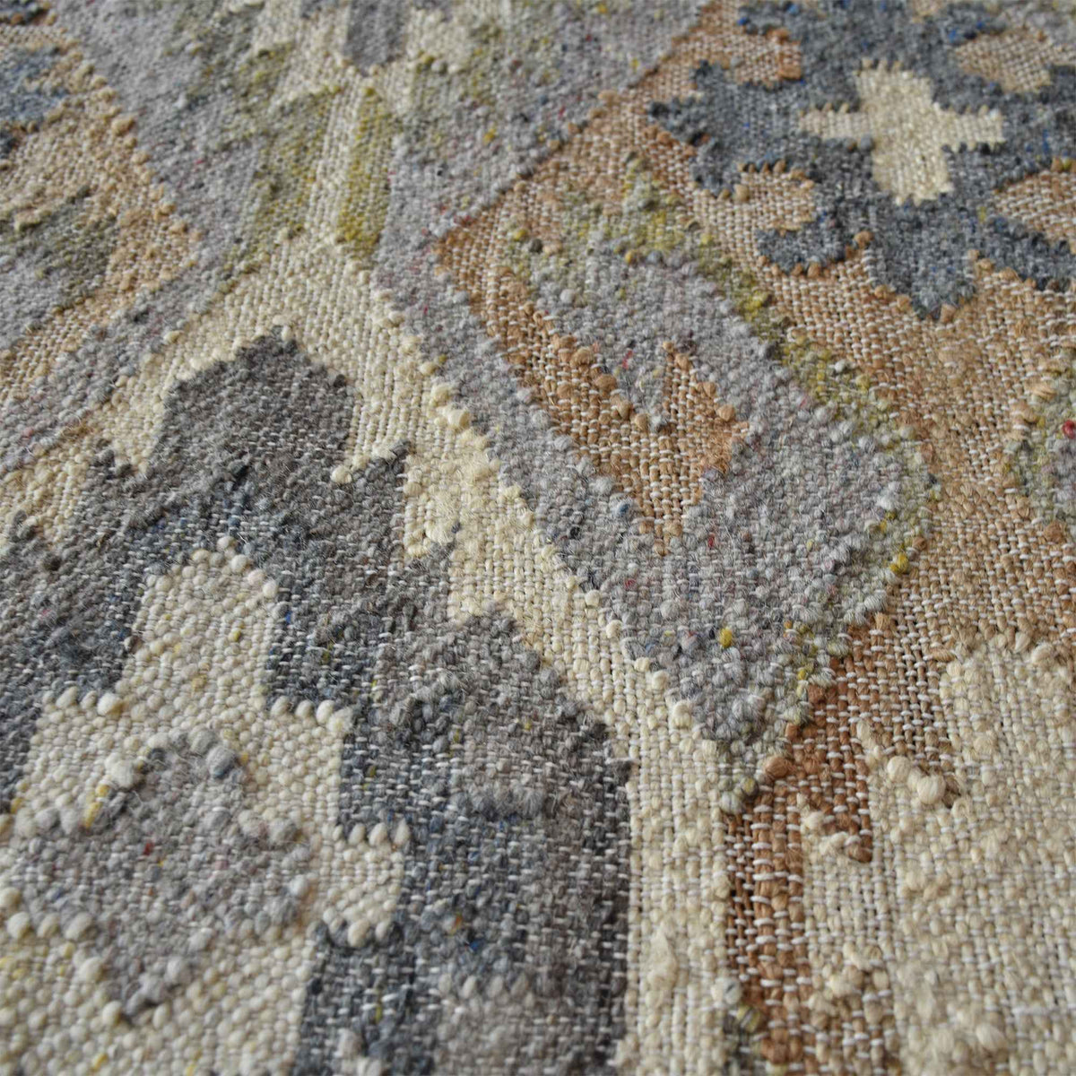 Monolith & Heart Tridell Hand-Woven Felted Wool & Hemp Rug, Natural & Multi