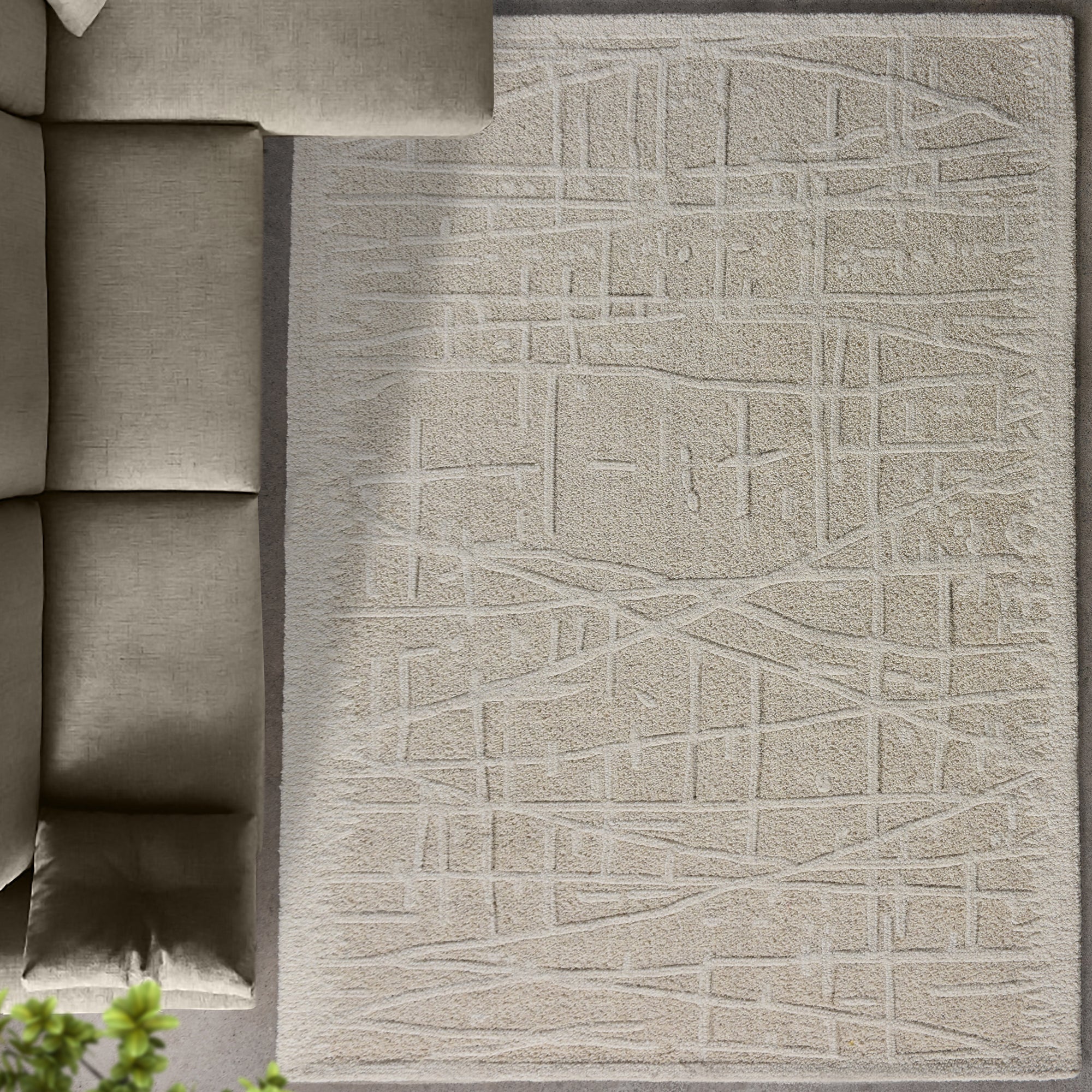 VLASINA RUG - WOOL - IVORY - HAND WOVEN, OVER TUFTED