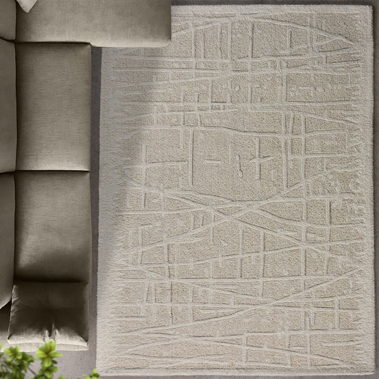 VLASINA RUG - WOOL - IVORY - HAND WOVEN, OVER TUFTED